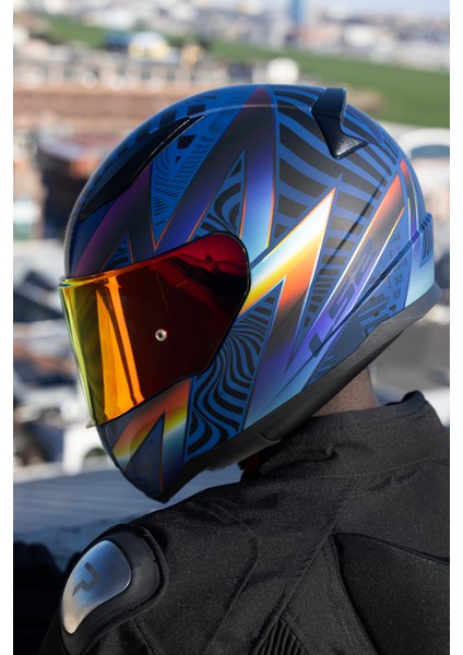 Rapıd 2 Optık Mat Mavi-Mor Kask indirimleri