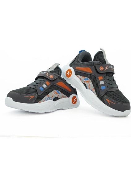 Rixo Çocuk Kolay Giyim Cırtlı Sneaker Spor Ayakkabı