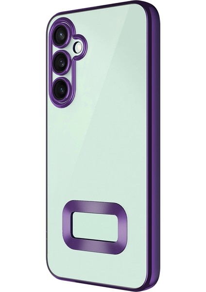 Galaxy S24 Fe Kılıf Kamera Korumalı Logo Gösteren Omega Kapak