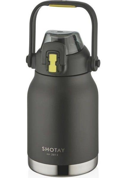 Çelik Termos Matara Phone Holder 1000ML Siyah