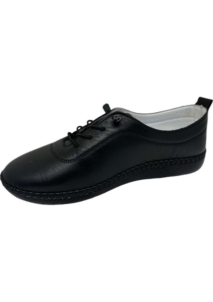 Hakiki Deri Ortopedik Lastik Bağcıklı Kadın Ayakkabı CKR00935 - 38 fırsatları