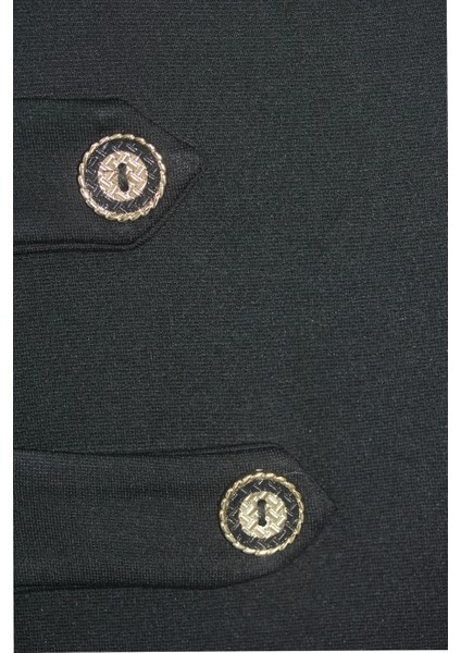 Kız Çocuk Düğme Detaylı Geniş Paça Tayt Pantolon Siyah Beli Lastikli Yüksek Bel fırsatları