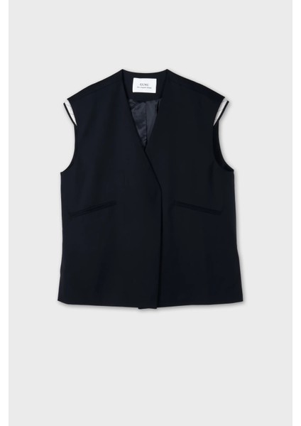 Omuz Detaylı Bol Kesim Yelek fiyatları