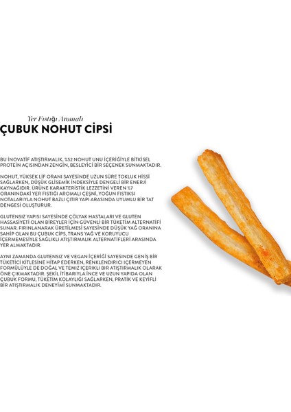 Yer Fıstığı Aromalı Çubuk Nohut Cipsi 50G x 6 Adet