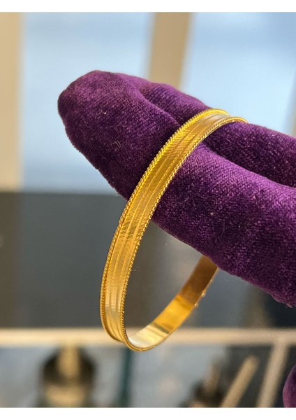 10 gr (Gram) Trabzon Desenli Nakışlı Bilezik Yatırımlık İşçiliksiz 22 Ayar Altın