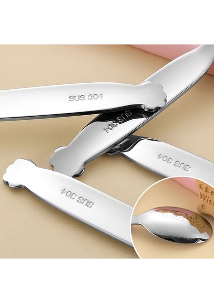 Karikatürlü Çocuk Paslanmaz Çelik Çatal ve Kaşık Seti, Saklama Kutusu (Çelik NO;304) 3 Parça modelleri