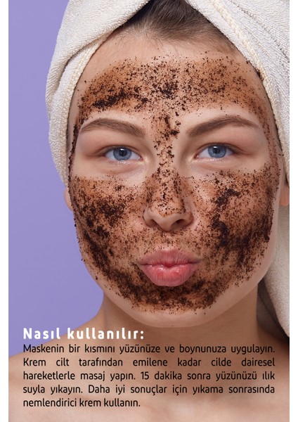 6 in 1 Kahve Krem Maske Çok Amaçlı Aydınlatıcı, Peeling, Nemlendirici, Ölü Hücre Temizleyici 50ml