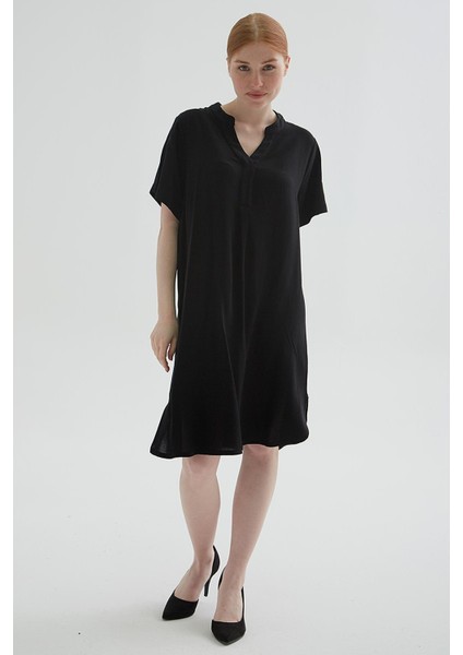 Viskon Elbise Siyah modelleri