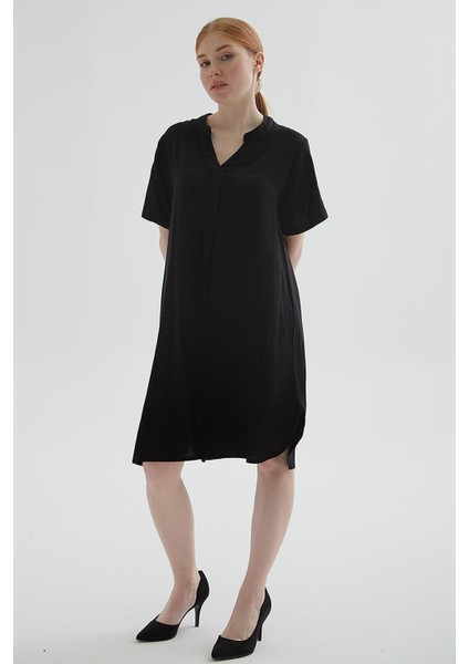 Viskon Elbise Siyah indirimleri