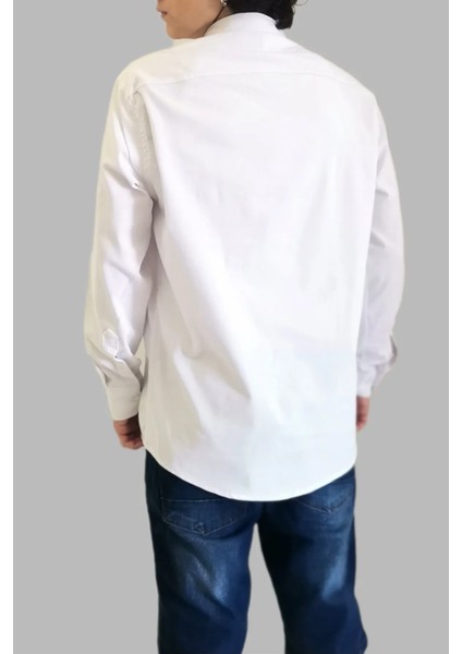 Erkek Uzun Kol Baharlık Flam Pamuk Gömlek