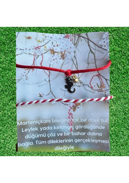 Marteniçka Bileklik Şans Bilekliği Denizatı ve Kalp Figürlü Özel Tasarım Dilek Bilekliği fırsatları