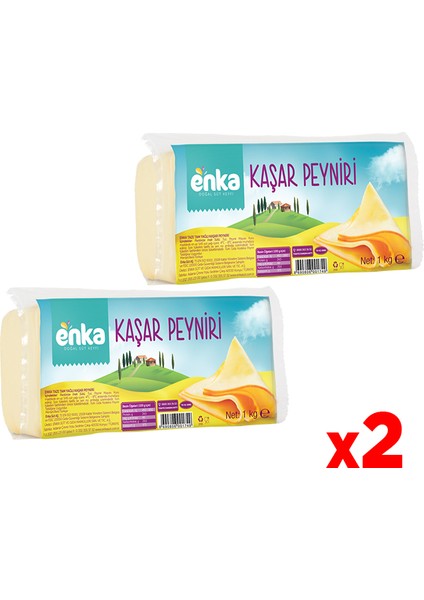 Gurme Kaşar Peyniri Tam Yağlı-2'li- 1 kg