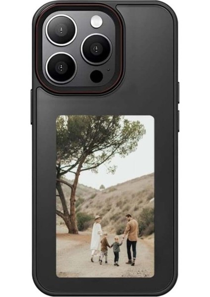 iPhone 15 Pro Uyumlu Nfc Fotoğraf Resim Yansıtmalı Kişiselleştirilebilir Insta Silikon Kılıf
