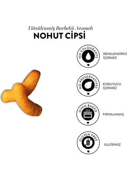 Tütsülenmiş Barbekü Aromalı Nohut Cips Seti 50g x 6 Adet