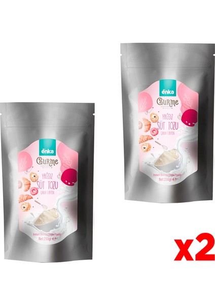 Enka Gurme Yağsız Süt Tozu Çabuk Eriyen -2'li- 250 G