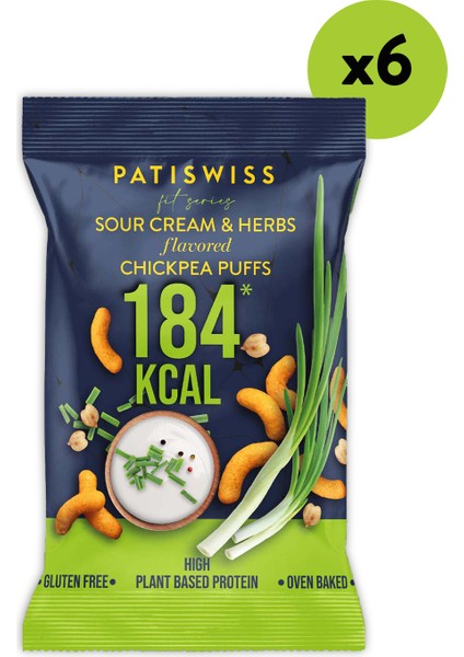 Ekşi Krema ve Baharat Aromalı Nohut Cips Seti 6 Adet