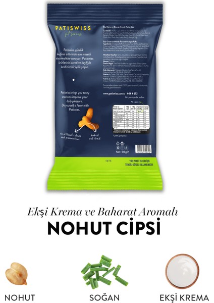 Ekşi Krema ve Baharat Aromalı Nohut Cips Seti 6 Adet