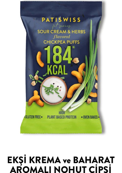 Ekşi Krema ve Baharat Aromalı Nohut Cips Seti 6 Adet