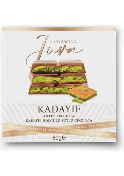 Juva Antep Fıstığı ve Kadayıflı Dubai Çikolatası 60g