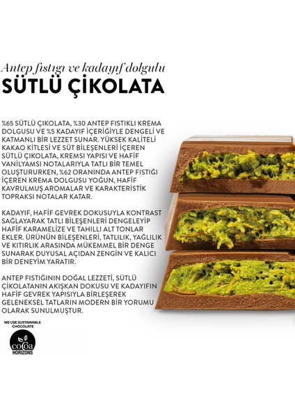 Juva Antep Fıstığı ve Kadayıflı Dubai Çikolatası 60g