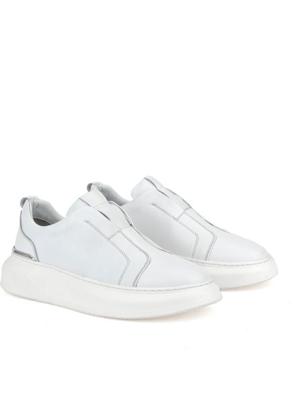 , Erkek Hakiki Deri Sneaker 151987Z026 Beyaz fiyatları