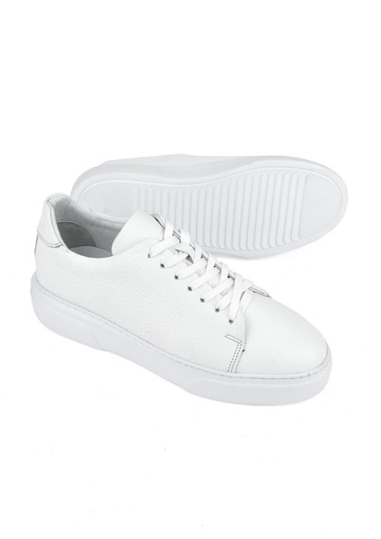 , Erkek Hakiki Deri Sneaker 151423Z511 Beyaz fırsatları