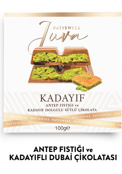 Juva Antep Fıstığı ve Kadayıflı Dubai Çikolatası 100g