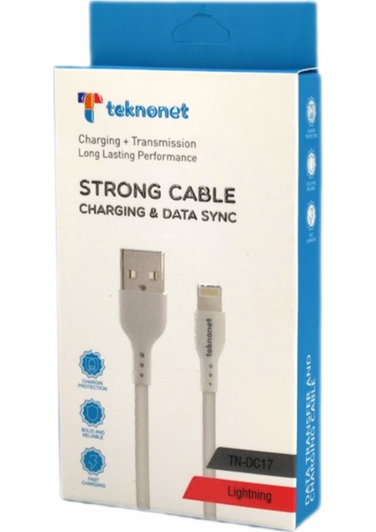 TN-DC17 Plastik 100 cm Lightning Şarj ve Data Kablosu modelleri