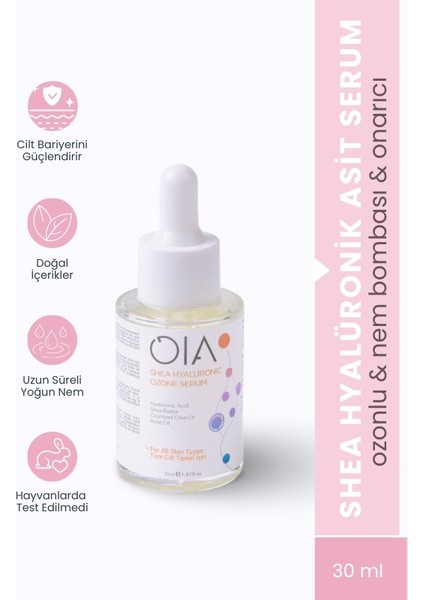 Shea Butter Hyaluronic Ozon Serum 30 ml | Nem Bombası | Onarıcı | Canlandırıcı |%100 Doğal