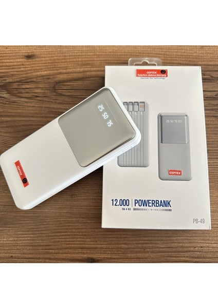 Tüm Model Telefonlar Için Uyumlu 12.000 mAh Powerbank Pb-49