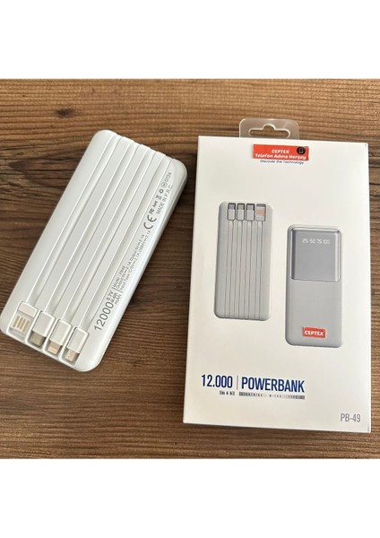 Tüm Model Telefonlar Için Uyumlu 12.000 mAh Powerbank Pb-49 modelleri