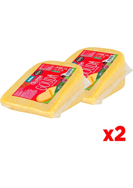 Gurme Gouda Tipi Peynir Yarım Yağlı Olgunlaştırılmış 2'li- 500 gr