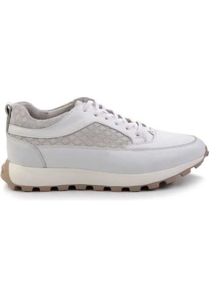 Beyaz Deri Erkek Sneaker E01034222403