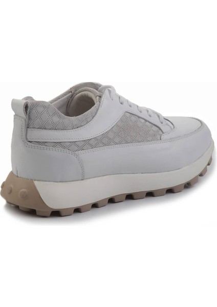 Beyaz Deri Erkek Sneaker E01034222403 modelleri