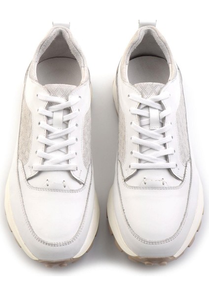 Beyaz Deri Erkek Sneaker E01034222403 fırsatları
