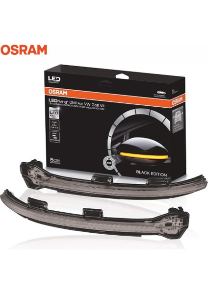 Ayna Sinyal Lambası (Kayar Ledli) (Siyah) Vw Golf Vıı/golf 7.5/touran Iı (2 Ad)
