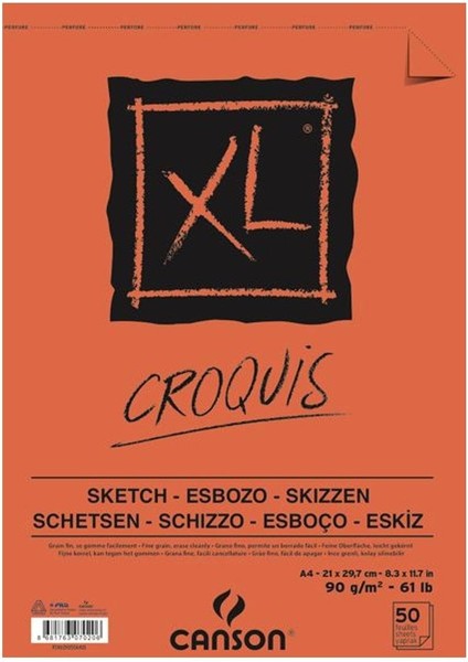 Croquis 90 gr 50 Sayfa A4 Boy Eskiz Defteri