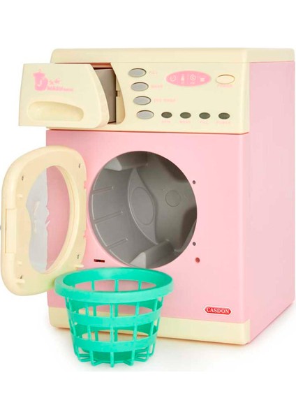 Elektronik Oyuncak Pembe Çamaşır Yıkama Makinesi 62150