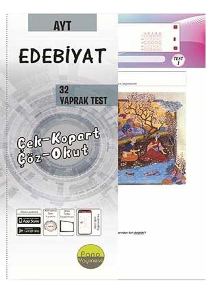 Panoayt Edebiyat Yaprak Testleri (32 Adet) Çek Kopart