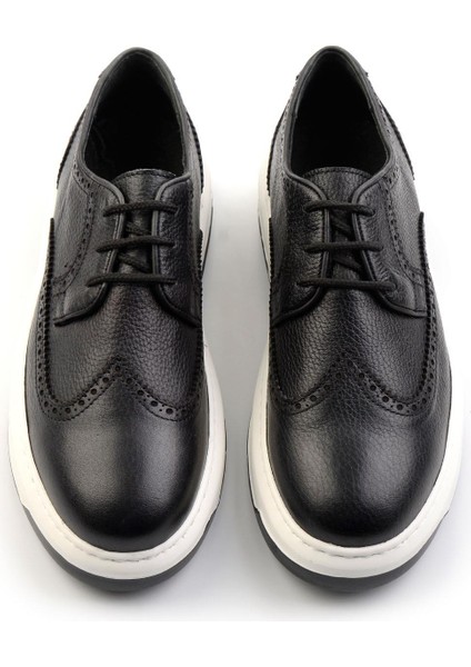 Siyah Deri Erkek Casual Ayakkabı E01034333303 fırsatları