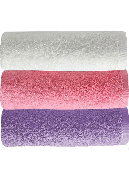 3 Lü Renkli El Yüz Havlu Seti Pamuklu Natural Harmony