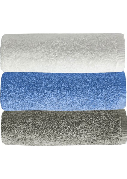 3 Lü Renkli El Yüz Havlu Seti Pamuklu Natural Harmony