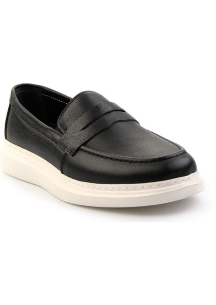 Siyah Hakiki Deri Erkek Casual Ayakkabı E01081010103 fiyatları