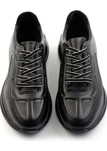 Siyah Hakiki Deri Erkek Sneaker E01084212003