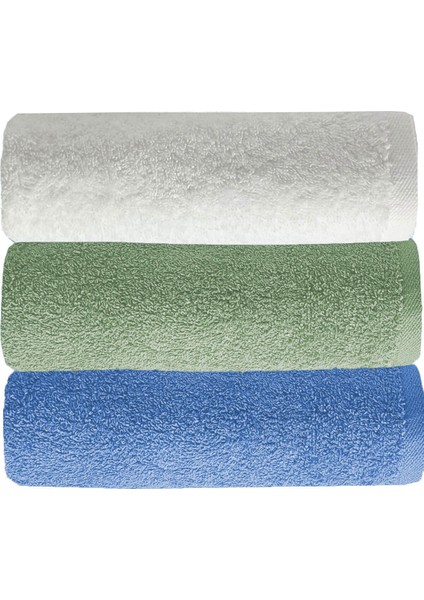 3 Lü Renkli El Yüz Havlu Seti Pamuklu Natural Harmony