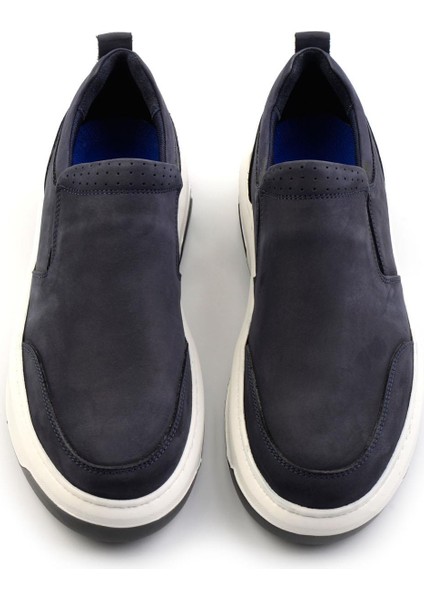 Lacivert Nubuk Deri Erkek Casual Ayakkabı E01034307001 fırsatları