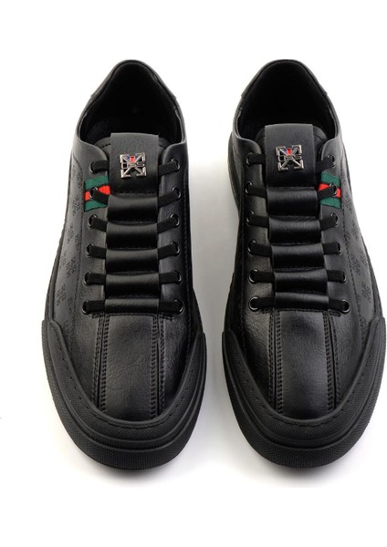 Siyah Hakiki Deri Erkek Sneaker E01185510303