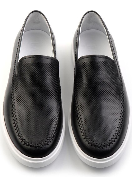 Siyah Antik Deri Erkek Casual Ayakkabı E01083017041 fiyatları