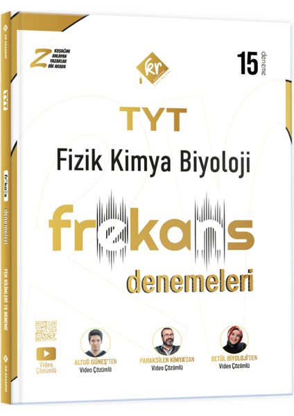 Tyt Fizik Kimya Biyoloji Fkb 15'li Frekans Denemeleri Kr Akademi Yayınları