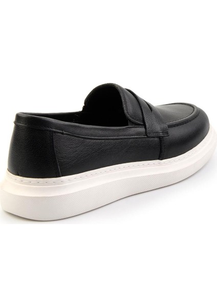 Siyah Hakiki Deri Erkek Casual Ayakkabı E01081010103 modelleri